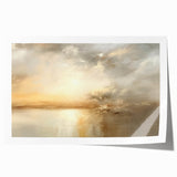 Abstract landscape wall art print showcasing vibrant colors and fluid shapes, rolled and ready for framing, ideal for modern decor enhancement.