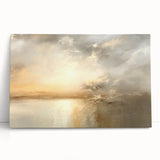 Abstract landscape wall art on stretched canvas, showcasing vibrant colors and dynamic shapes, leaning against a neutral-toned wall, perfect for modern decor.