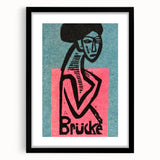 Expressionist Art: Brücke Exhibition Poster by Kirchner Print