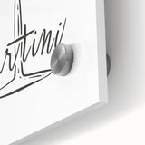 Large abstract wall art in mid-century modernist style, featuring vibrant colors on acrylic glass.