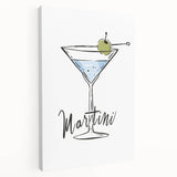 Large stretched canvas depicting vibrant fruits and beverages, ideal for kitchen wall art.