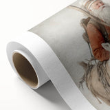 Seasonal Wall Art - Santa with Reindeer Winter Scene Holiday Print