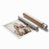 Seasonal Wall Art - Santa with Reindeer Winter Scene Holiday Print