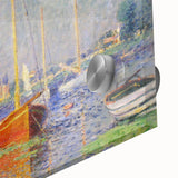 Impressionist Harbor Scene - Monet's Red Boats at Argenteuil, Print