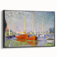 Impressionist Harbor Scene - Monet's Red Boats at Argenteuil, Print