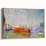 Impressionist Harbor Scene - Monet's Red Boats at Argenteuil, Print