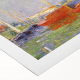 Impressionist Harbor Scene - Monet's Red Boats at Argenteuil, Print