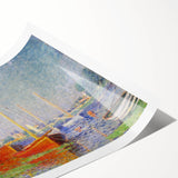 Impressionist Harbor Scene - Monet's Red Boats at Argenteuil, Print