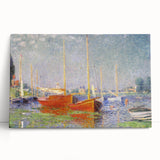 Impressionist Harbor Scene - Monet's Red Boats at Argenteuil, Print