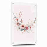 Girls Room Wall Art - Elegant Floral Botanical Kids Room Print