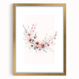 Girls Room Wall Art - Elegant Floral Botanical Kids Room Print