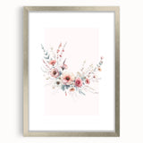 Girls Room Wall Art - Elegant Floral Botanical Kids Room Print