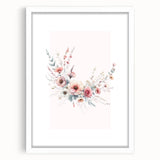 Girls Room Wall Art - Elegant Floral Botanical Kids Room Print