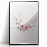 Girls Room Wall Art - Elegant Floral Botanical Kids Room Print