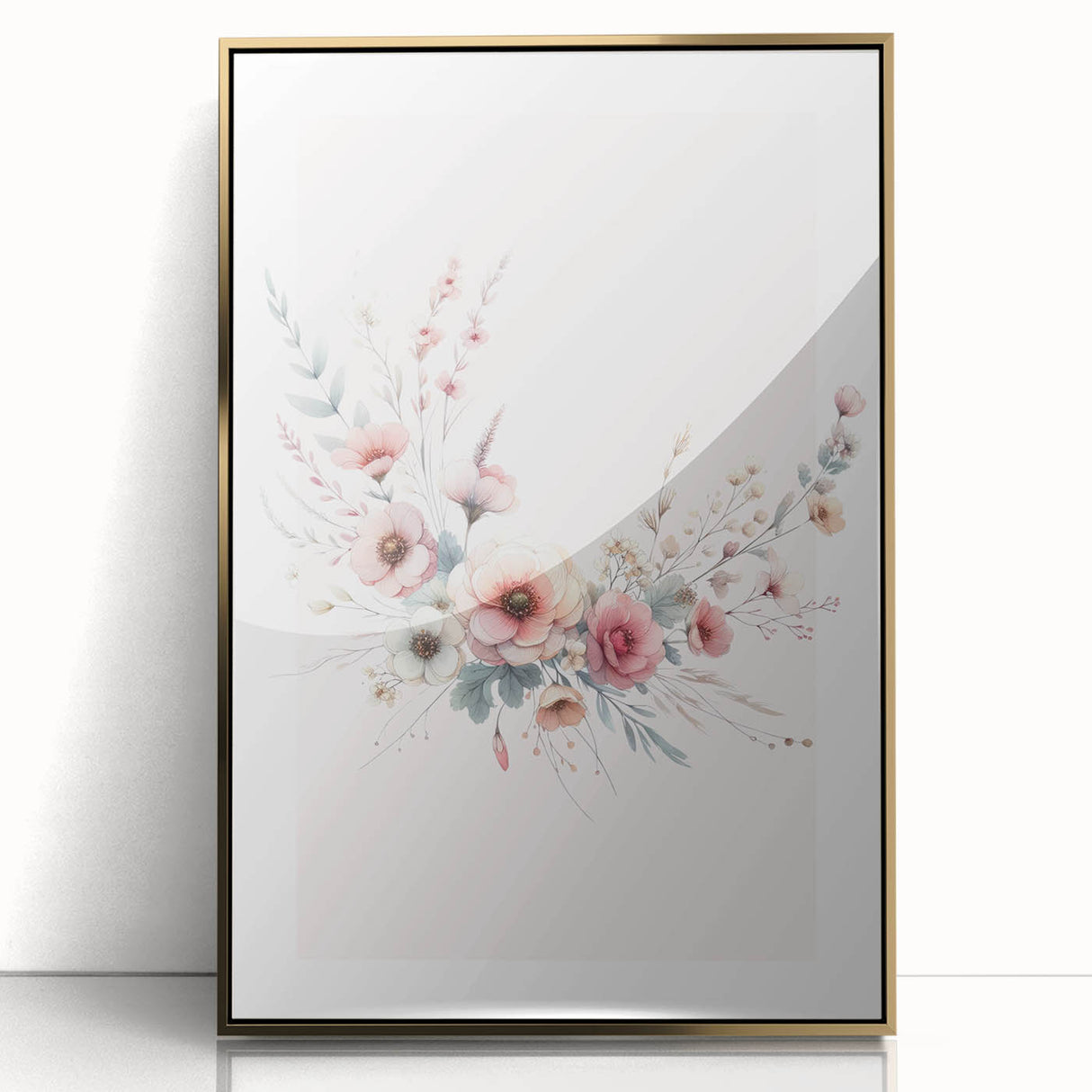 Girls Room Wall Art - Elegant Floral Botanical Kids Room Print
