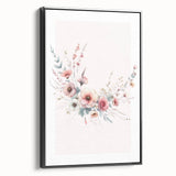 Girls Room Wall Art - Elegant Floral Botanical Kids Room Print