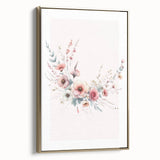Girls Room Wall Art - Elegant Floral Botanical Kids Room Print
