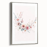 Girls Room Wall Art - Elegant Floral Botanical Kids Room Print