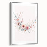 Girls Room Wall Art - Elegant Floral Botanical Kids Room Print