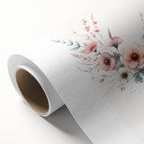 Girls Room Wall Art - Elegant Floral Botanical Kids Room Print