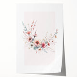 Girls Room Wall Art - Elegant Floral Botanical Kids Room Print