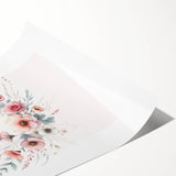 Girls Room Wall Art - Elegant Floral Botanical Kids Room Print