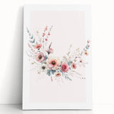 Girls Room Wall Art - Elegant Floral Botanical Kids Room Print
