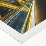 Rolled canvas showcasing a vibrant landscape bridge design, featuring rich colors and intricate details, packaged securely in a durable cardboard tube for easy transport. Perfect for home decor enthusiasts seeking unique wall art.