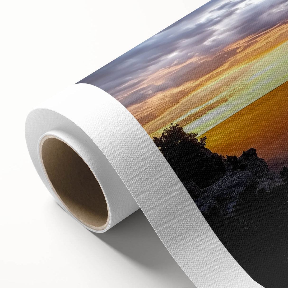 Vibrant rolled canvas print showcasing a stunning landscape of canyons, featuring rich earthy tones and intricate details, perfect for home decor or art enthusiasts.