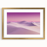 Desert landscape framed art print with a gold mat, showcasing vibrant colors and details of the arid environment, ideal for home decor.