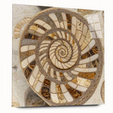 Large abstract wall art featuring earthy tones on acrylic glass, perfect for dining room ambiance.