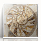 Framed acrylic print of a close-up botanical element in art deco style, ideal for modern nursery decor.
