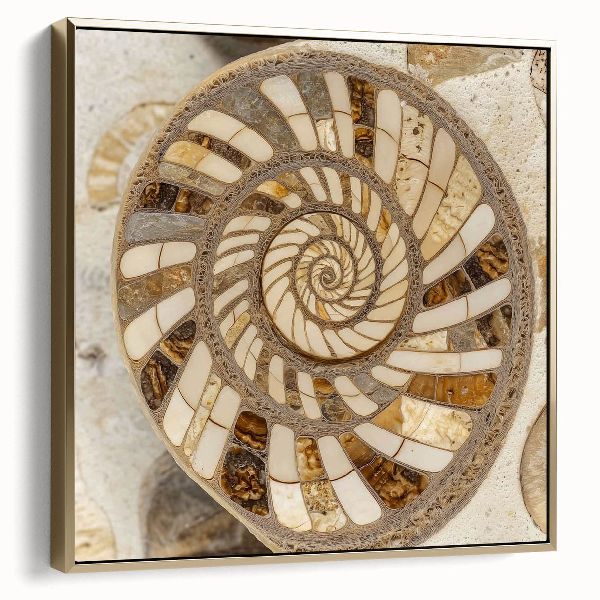 Framed canvas featuring a vintage-style landscape painting with muted gold and silver tones, ideal for bedroom wall decor.