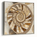 Landscape art painting featuring a close-up of natural elements in vibrant colors on a framed canvas.