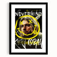Grunge Pop Art Wall Art - Kurt Cobain Canvas with Yellow and Black