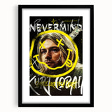 Grunge Pop Art Wall Art - Kurt Cobain Canvas with Yellow and Black