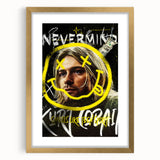 Grunge Pop Art Wall Art - Kurt Cobain Canvas with Yellow and Black