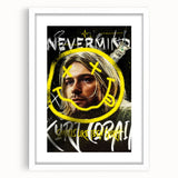 Grunge Pop Art Wall Art - Kurt Cobain Canvas with Yellow and Black