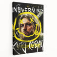 Grunge Pop Art Wall Art - Kurt Cobain Canvas with Yellow and Black