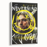 Grunge Pop Art Wall Art - Kurt Cobain Canvas with Yellow and Black