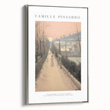 Landscape art painting of a rural scene on framed canvas, featuring muted earth tones, ideal for living room decor.