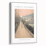 Vintage poster art featuring a colorful abstract design on a large framed canvas, ideal for living room decor.