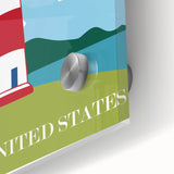 Retro Maine Lighthouse Poster – Vintage Prints & Nautical Wall Art