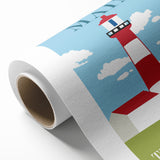 Retro Maine Lighthouse Poster – Vintage Prints & Nautical Wall Art