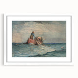 Realism Art Prints - Hauling in the Nets by Winslow Homer