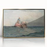 Realism Art Prints - Hauling in the Nets by Winslow Homer
