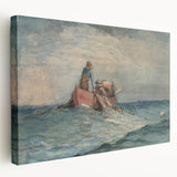 Realism Art Prints - Hauling in the Nets by Winslow Homer