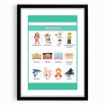 Kids Educational Wall Art – Nouns Learning Poster for Classrooms