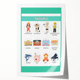 Kids Educational Wall Art – Nouns Learning Poster for Classrooms