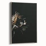 Framed canvas landscape art painting featuring fall trees in vibrant orange and yellow tones, ideal for living room decor.